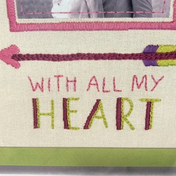 Dimensions Cathy Heck All My Heart Embroidery Kit 8"X8" Add Your Own Photo Gift - Picture 5 of 16